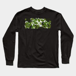 Matcha Maniac Green Tea Leaves Long Sleeve T-Shirt